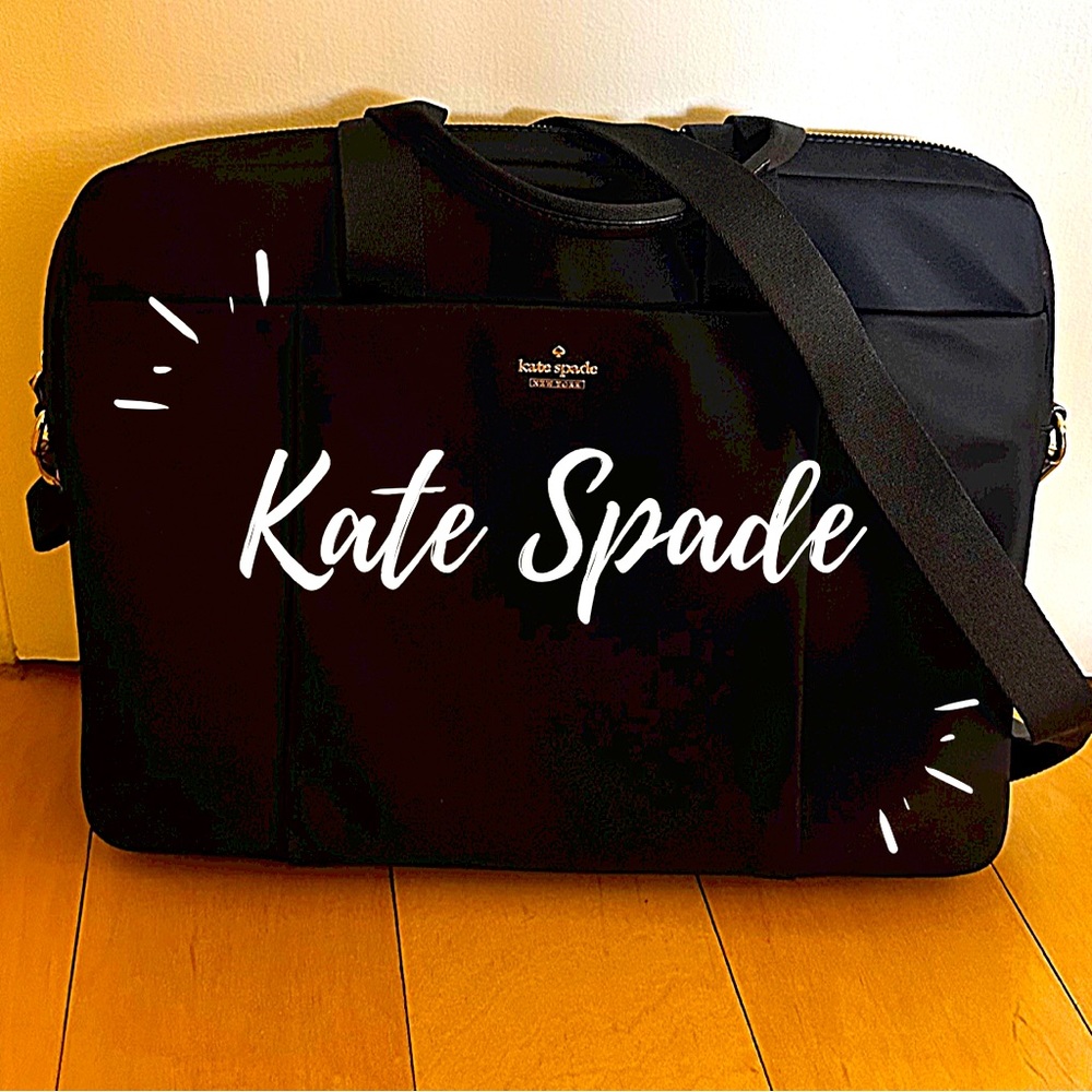 Kate Spade - Nylon Laptop Bag - Black - 15”